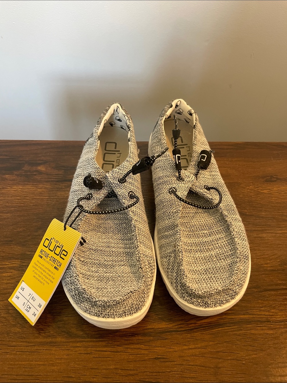 Hey Dude Women’s Slip-On Sneakers in Heather Gray size 7